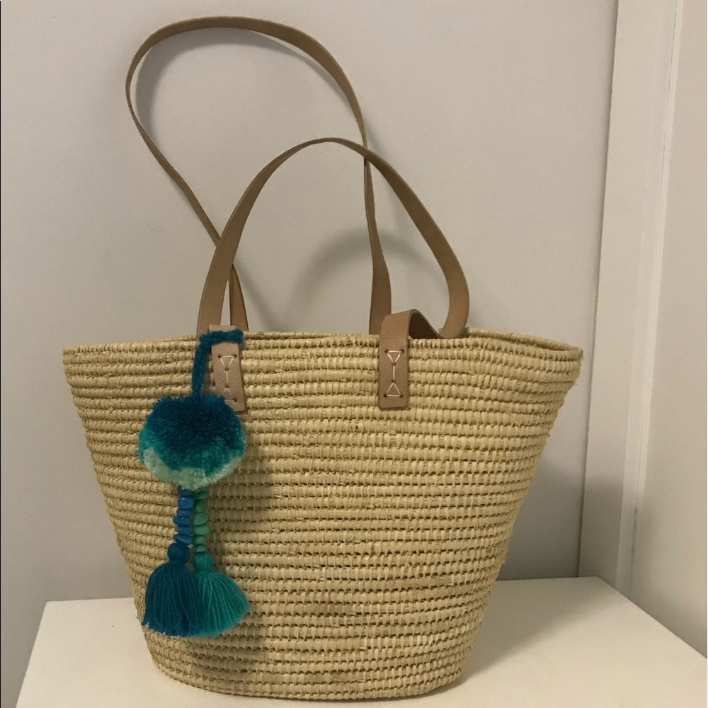Bom Bom Morocco St. Tropez Raffia Basket